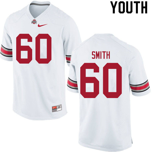 Ohio State Buckeyes Ryan Smith Youth #60 White Authentic Stitched College Football Jersey